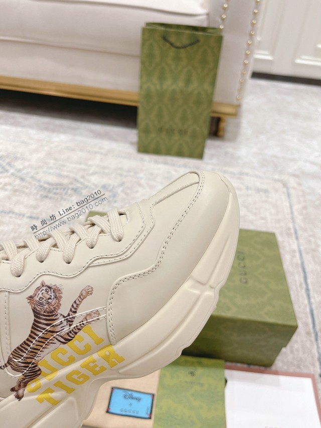 gucci古馳情侶款老爹鞋 市面最高端老爹鞋 gucci男女同款休閒運動鞋 dx3308